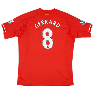 2013-14 Liverpool Home Shirt Gerrard #8 - 8/10 - (XXL)