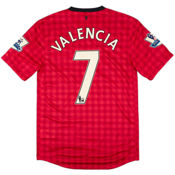 2012-13 Manchester United Home Shirt Valencia #7 (S)