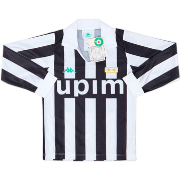 1991-92 Juventus Basic Home L/S Shirt (L.Boys)