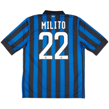 2011-12 Inter Milan Home Shirt Milito #22 (L)