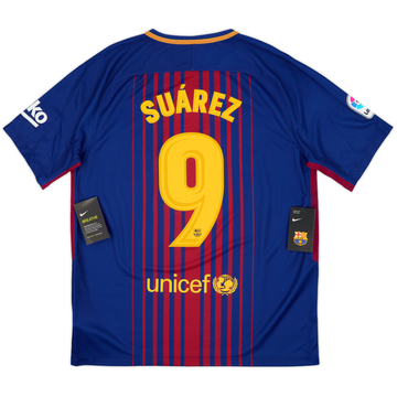 2017-18 Barcelona Home Shirt Suarez #9 (L)
