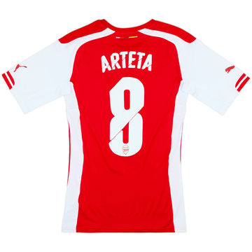 2014-15 Arsenal Player Issue (ACTV Fit) Home Shirt Arteta #8 (M)