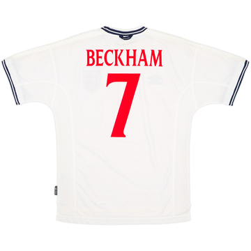 1999-01 England Home Shirt Beckham #7 (L)