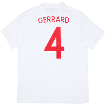 2009-10 England Home Shirt Gerrard #4 (L)