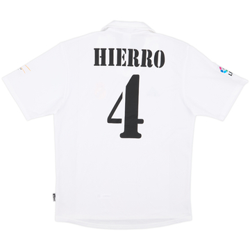 2001 Real Madrid Home Shirt Hierro #4 (M)