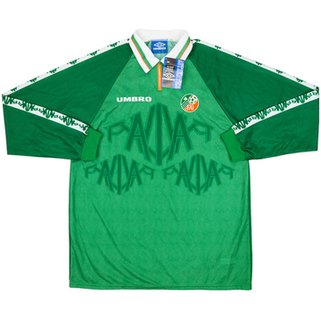 1996-98 Ireland Player Issue Home L/S Shirt (L)