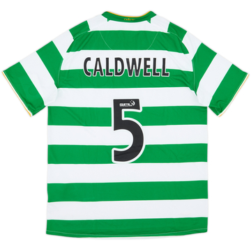 2008-10 Celtic Home Shirt Caldwell #5 (M)