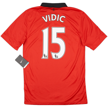 2013-14 Manchester United Home Shirt Vidic #15 (S)