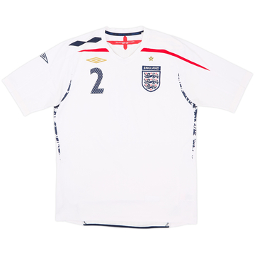 2007-09 England Home Shirt #2 - 6/10 - (L)
