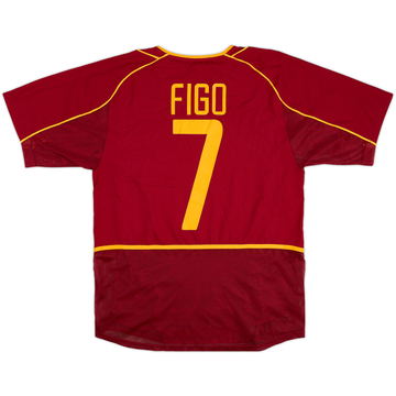 2002-04 Portugal Player Issue Home Shirt Figo #7 - 8/10 - (M)