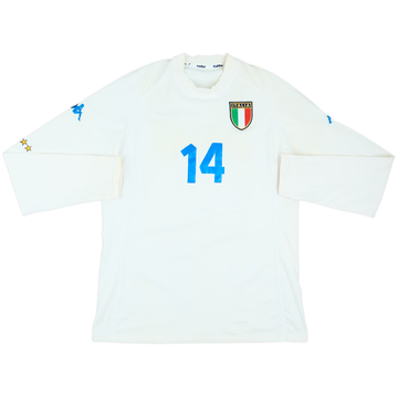 2000-02 Italy Match Issue Away L/S Shirt #14