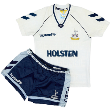1989-91 Tottenham Home Shirt & Shorts - 7/10 - (M.Boys)