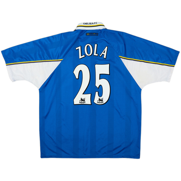 1997-99 Chelsea Home Shirt Zola #25 - 10/10 - (XXL)