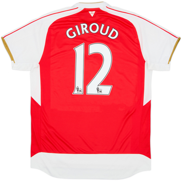 2015-16 Arsenal Home Shirt Giroud #12 - 8/10 - (L)