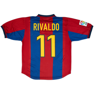 1998-00 Barcelona Home Shirt Rivaldo #11 - 6/10 - (M)