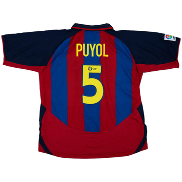 2003-04 Barcelona Home Shirt Puyol #5 - 8/10 - (XXL)