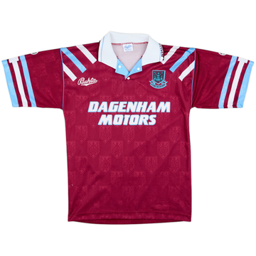 1992-93 West Ham Home Shirt - 8/10 - (S)