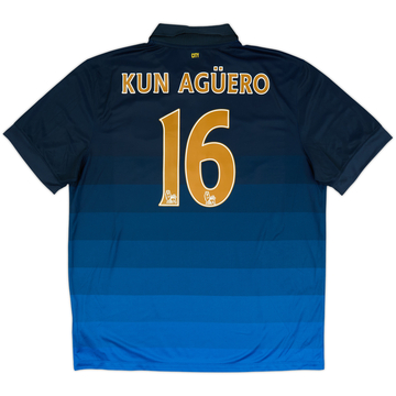 2014-15 Manchester City Away Shirt Kun Aguero #16 - 10/10 - (XL)