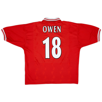 1996-98 Liverpool Home Shirt Owen #18 - 6/10 - (XL)