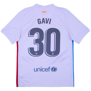 2021-22 Barcelona Away Shirt Gavi #30 - 8/10 - (M)