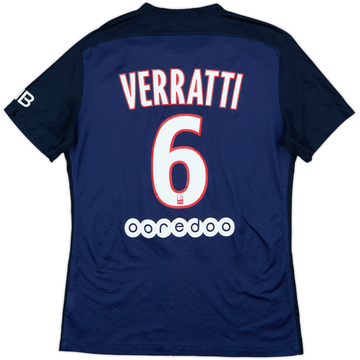 2015-16 Paris Saint-Germain Authentic Home Shirt Verratti #6 - 10/10 - (M)