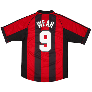 1998-00 AC Milan Camiseta Local Weah #9 - 8/10 - (M)