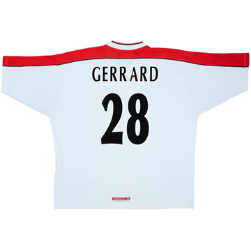 Camiseta de visitante del Liverpool 1998-99 Gerrard #28 - 6/10 - (XXL)