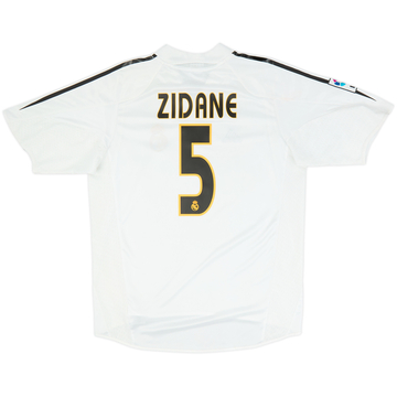 2004-05 Real Madrid Home Shirt Zidane #5 - 8/10 - (M)