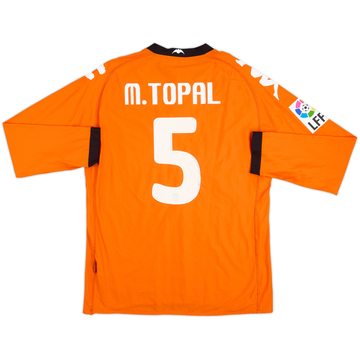2010-11 Valencia Player Issue Away L/S Shirt M.Topal #5 - 8/10 - (XL)