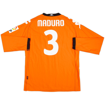 2010-11 Valencia Player Issue Away L/S Shirt Maduro #3 - 8/10 - (XL)