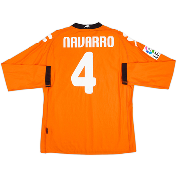 2010-11 Valencia Player Issue Away L/S Shirt Navarro #4 - 6/10 - (XL)