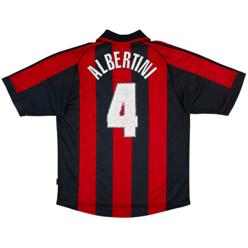 1998-00 AC Milan Home Shirt Albertini #4 - 5/10 - (XL)
