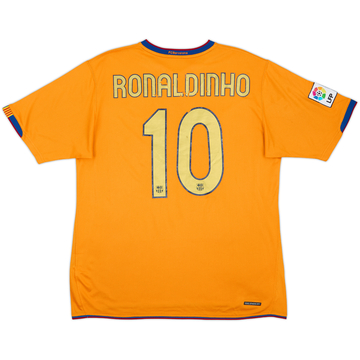 2006-08 Barcelona Away Shirt Ronaldinho #10 - 5/10 - (L)