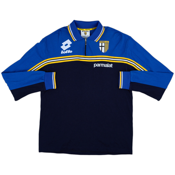 1998-99 Parma Lotto 1/4 Zip Polo L/S Shirt - 9/10 - (M)
