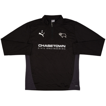 2023-24 Derby County Staff Issue Puma 1/4 Zip Drill Top JC - 9/10 - (L)
