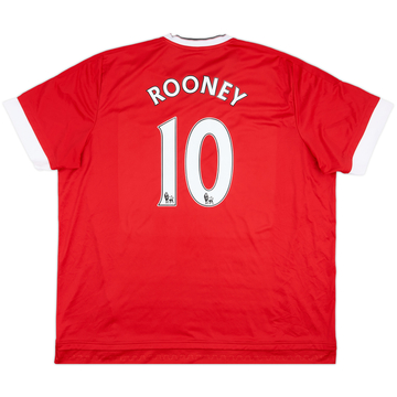 2015-16 Manchester United Home Shirt Rooney #10 - 9/10 - (3XL)