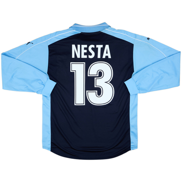 2001-02 Lazio European Away L/S Shirt Nesta #13 - 8/10 - (XL)
