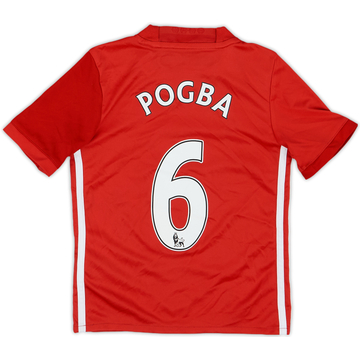 2016-17 Manchester United Home Shirt Pogba #6 - 8/10 - (5-6 Years)