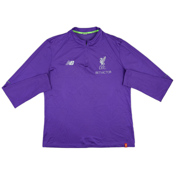 2018-19 Liverpool New Balance 1/4 Zip Drill Top - 8/10 - (L)