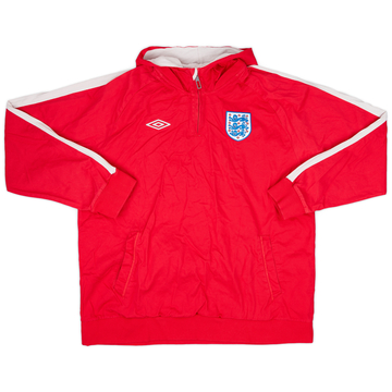 2009-10 England Umbro 1/4 Zip Hooded Drill Top - 6/10 - (XXL)