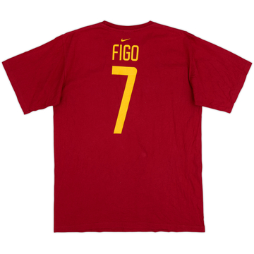 2002-03 Portugal Nike Cotton Tee Figo #7 - 9/10 - (L)