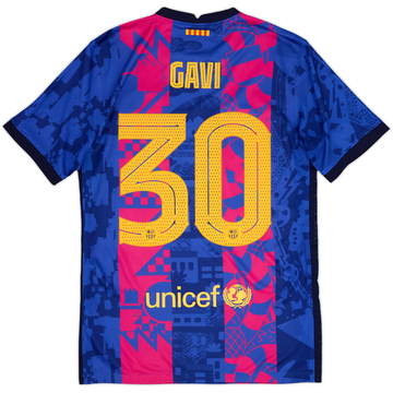 2021-22 Barcelona Third Shirt Gavi #30 - 9/10 - (S)