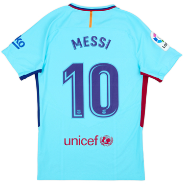 2017-18 Barcelona Camiseta Auténtica de Visitante Messi #10 - 9/10 - (S)