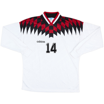 1994-96 adidas Template L/S Shirt #14 (Georgia) - 6/10 - (XL)
