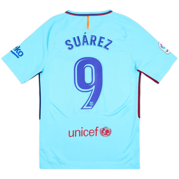 2017-18 Barcelona Away Shirt Suarez #9 - 9/10 - (S)