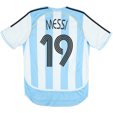 2005-07 Argentina Home Shirt Messi #19 - 7/10 - (M)