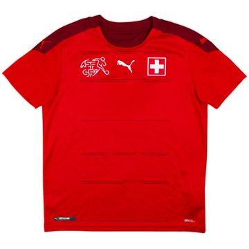 2020-21 Switzerland Home Shirt - 8/10 - (M.Boys)