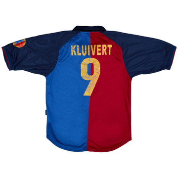 1999-00 Barcelona Centenary Home Shirt Kluivert #9 - 5/10 - (S)