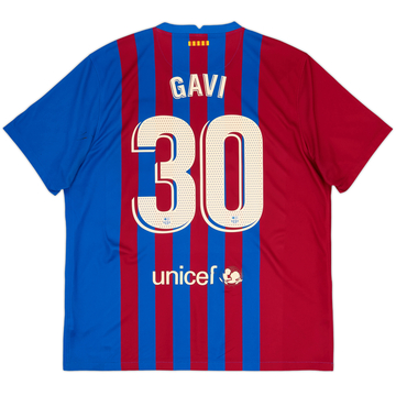 2021-22 Barcelona Home Shirt Gavi #30 - 5/10 - (XL)