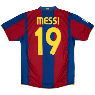 2007-08 Barcelona Home Shirt Messi #19 - 6/10 - (M)